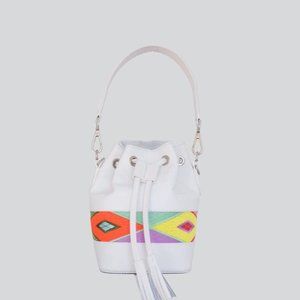 MKLM x Rocky Barnes Soleil Mini Bucket Bag - Graine White